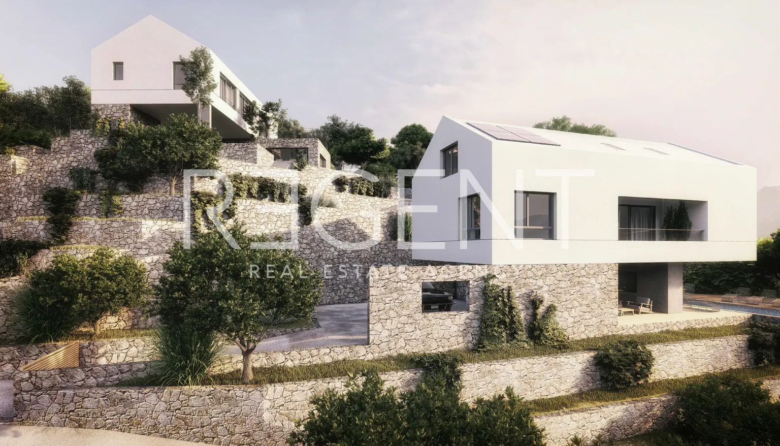 Brač, Farska- predivno građevinsko zemljište s projektom 2642m2