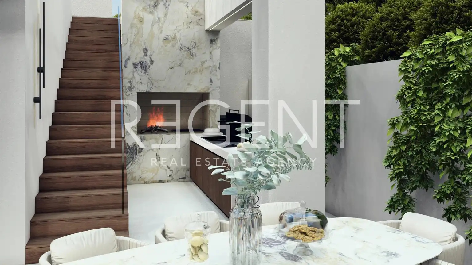 Trogir - Urbane Villa mit Pool und Meerblick