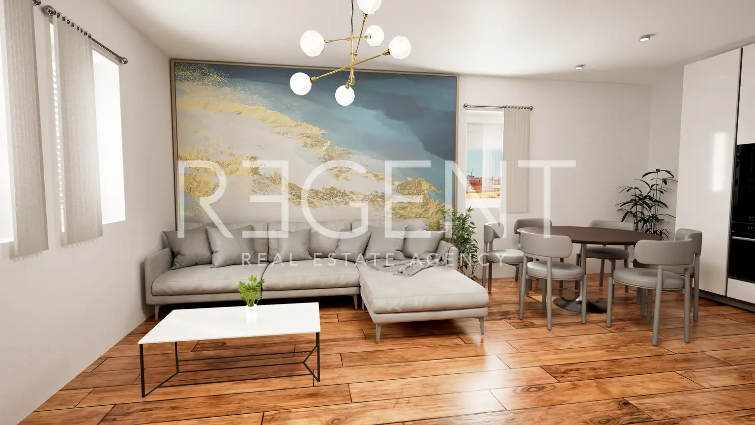 Makarska, Zelenka - Dwupoziomowy penthouse w nowym budynku z garażem