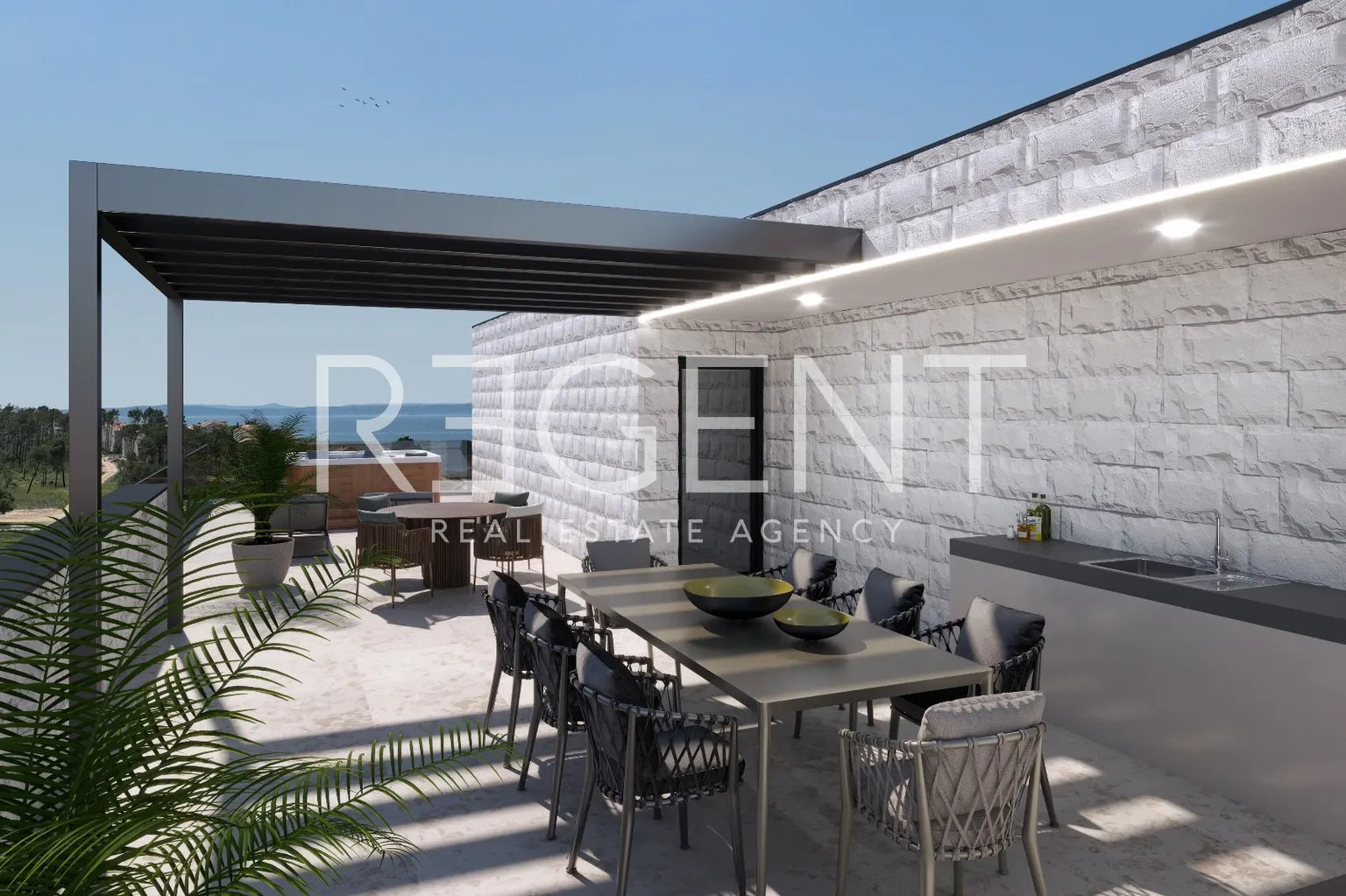 Zadar, Privlaka - Luxusné sídlisko troch obytných víl 70 m od mora