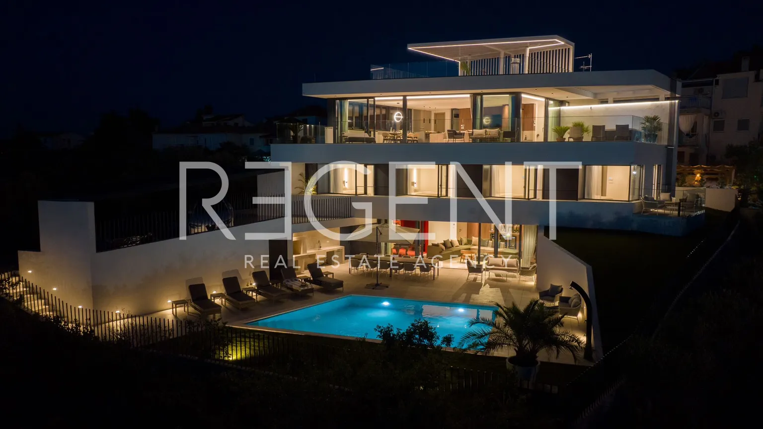 Murter - Villa de luxe avec vue panoramique sur la mer
