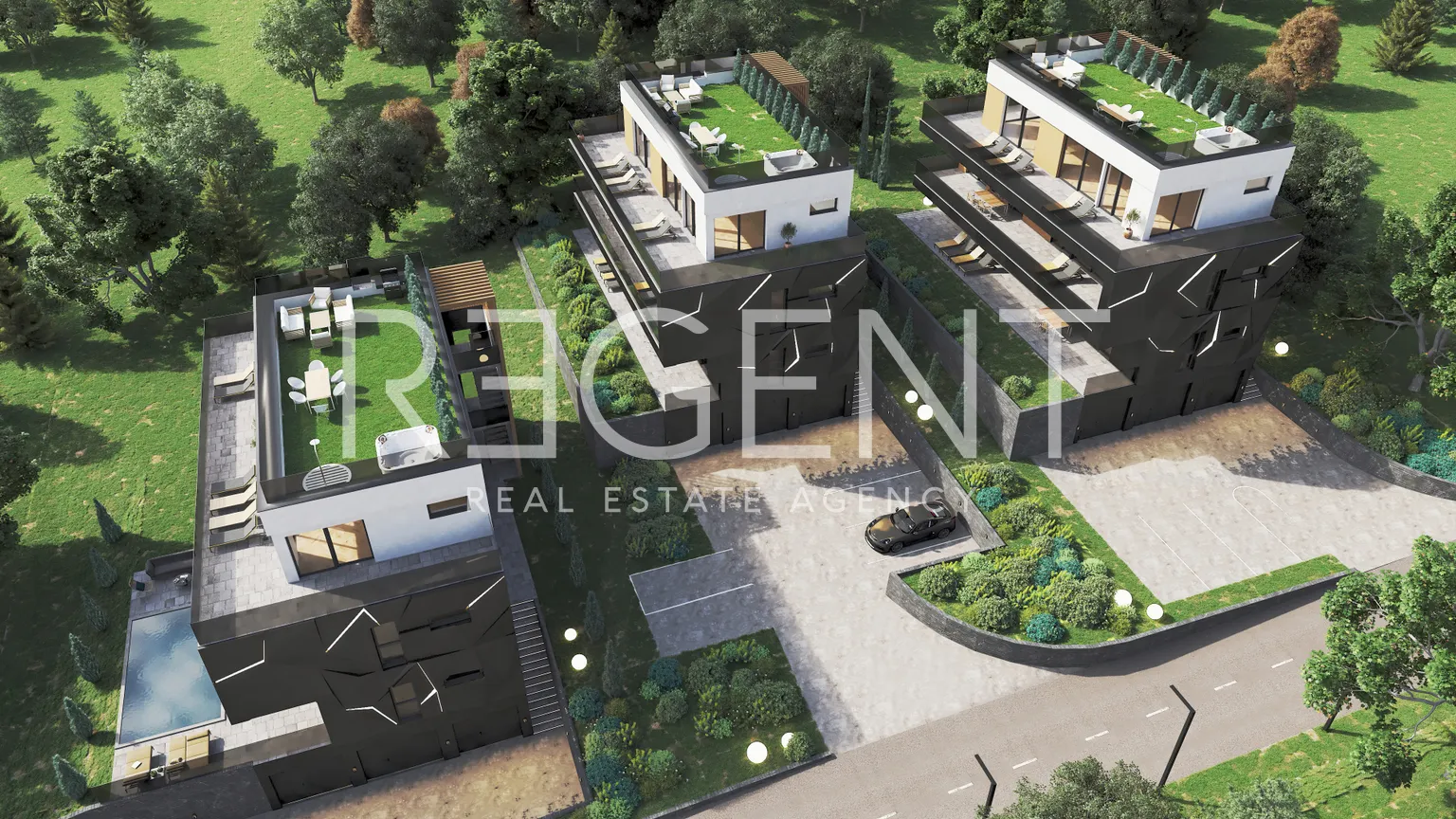 Záhřeb, Gračani - Luxusní byt v nové rezidenční budově 130 m2, pronájem
