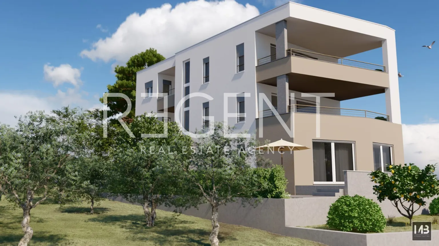 Kaštela, Kaštel Gomilica – Trosoban stan 64 m2 sa terasom i vrtom KREDIT