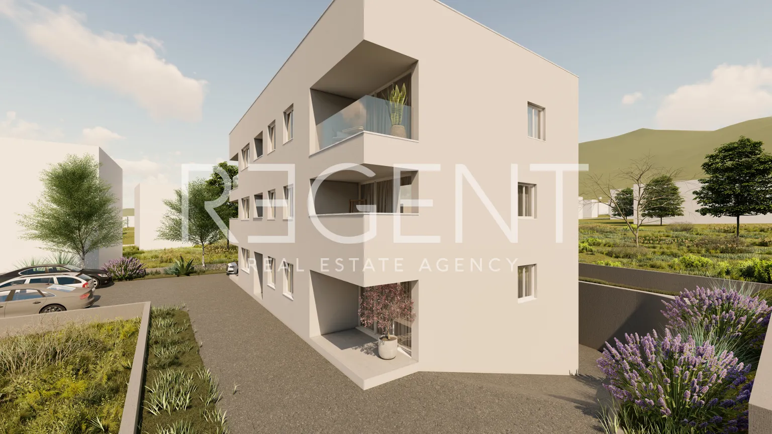 Kaštela, Kaštel Lukšić – Dvojizbový byt byt 58 m2 s balkónom novostavba