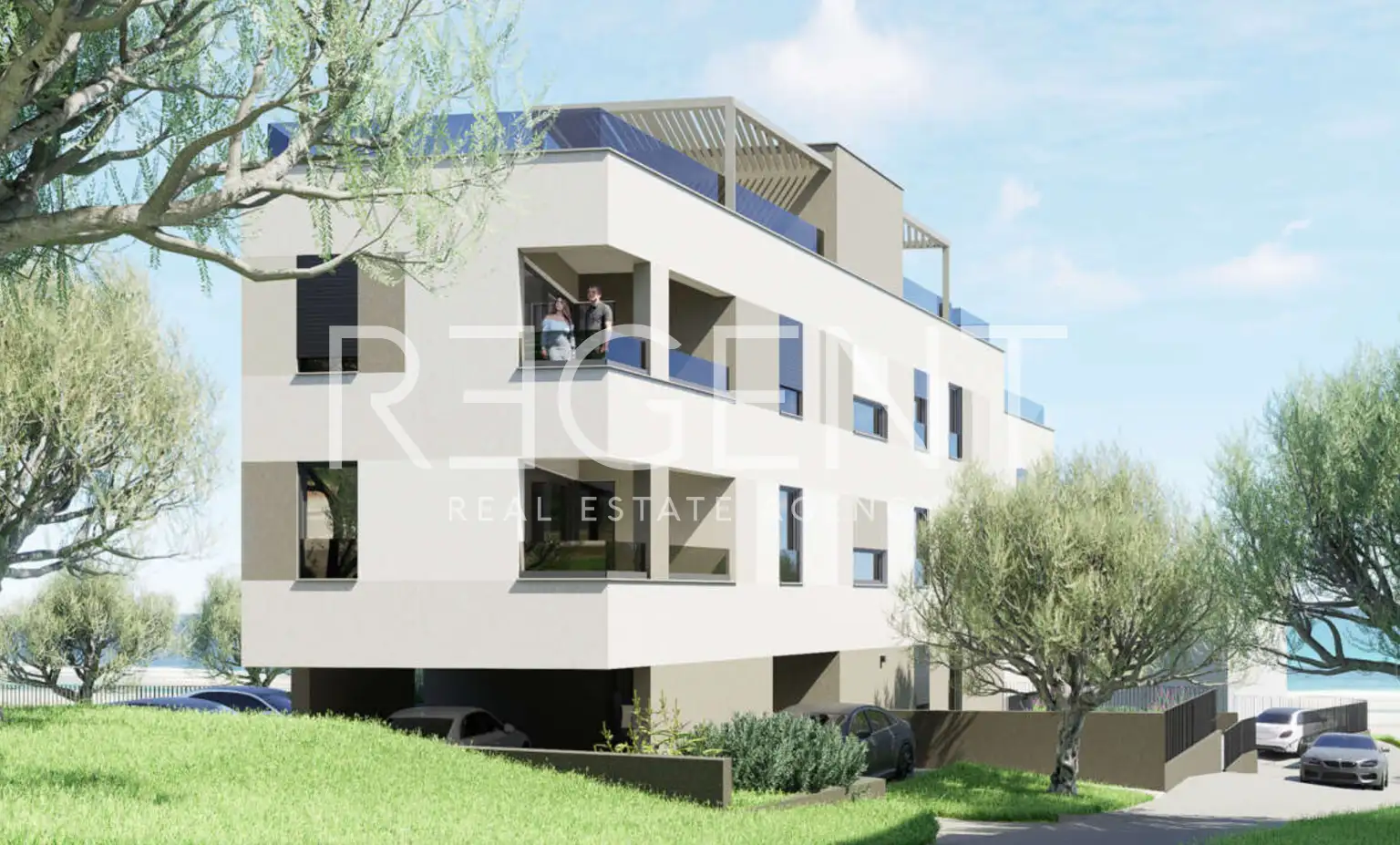 Podstrana, trilocale di 69,21 m² con giardino, terrazza e posto auto