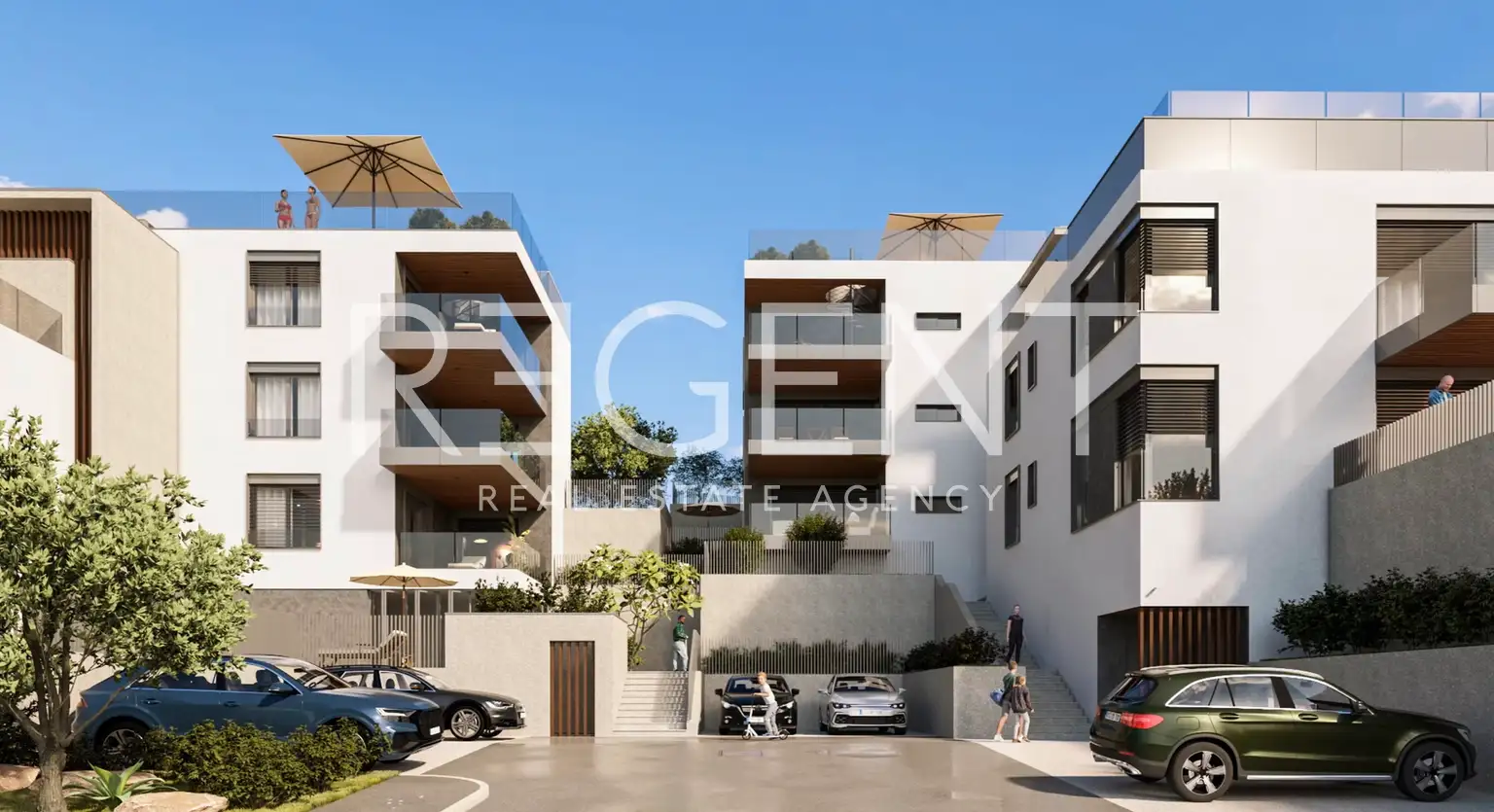 Primošten, Appartement 102 m² — 2 chambres, 2 terrasses, jardin, jacuzzi