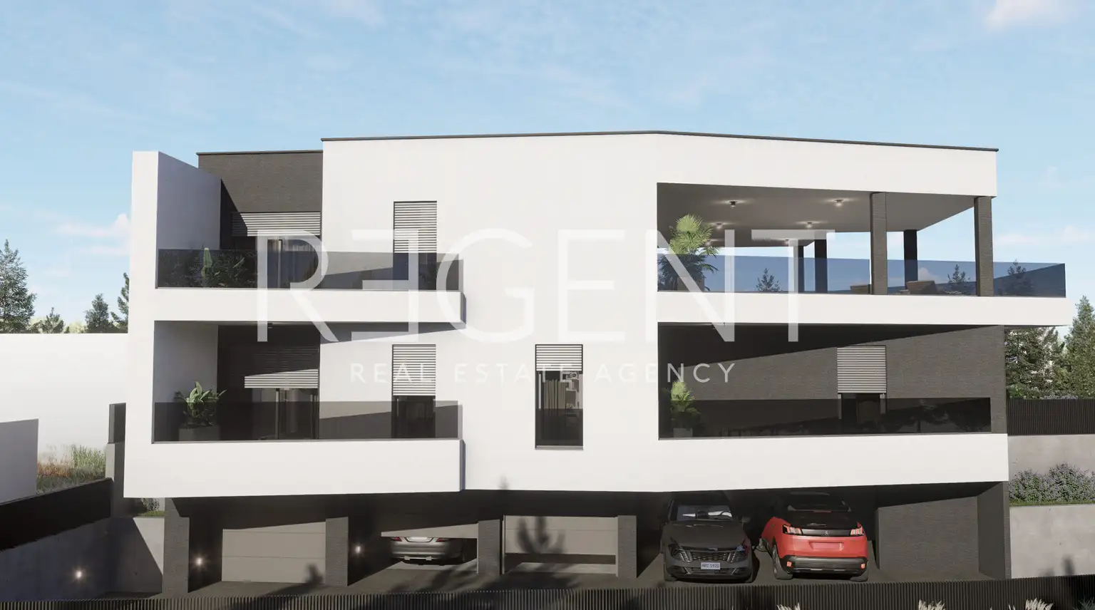 Záhřeb, Gračani – Třípokojový byt se zahradou v novostavbě