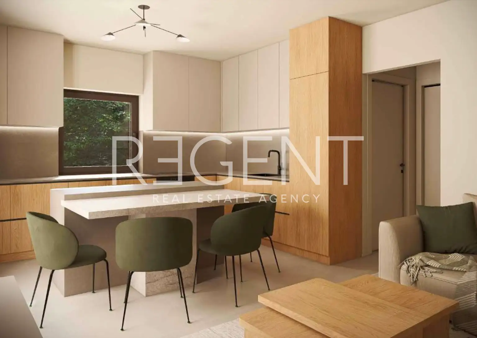 Omišalj, île de Krk – Appartement T2 de 74 m² avec balcon, débarras et 2 places de parking extérieures