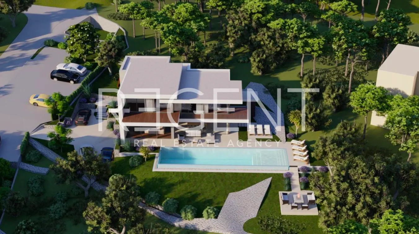 Trogir, Čiovo - Pozemok s projektom luxusnej vily