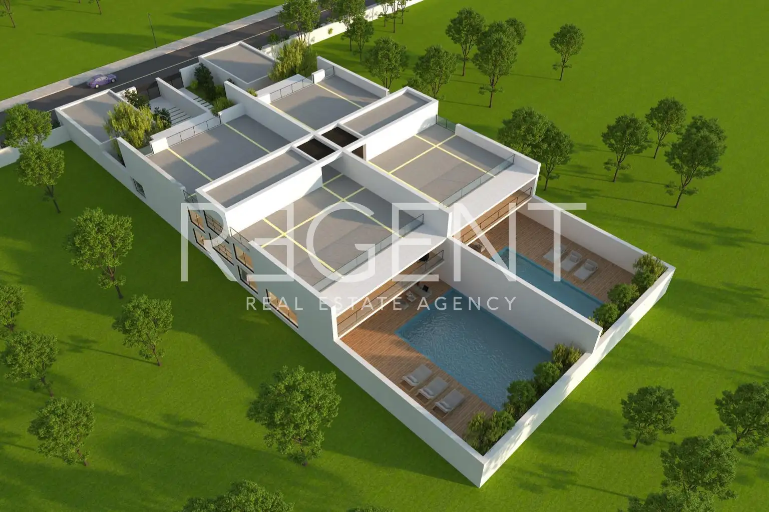 Zadar, Ljubač — Villa 273 m², Pool, Sauna, Dachterrasse, Meerblick