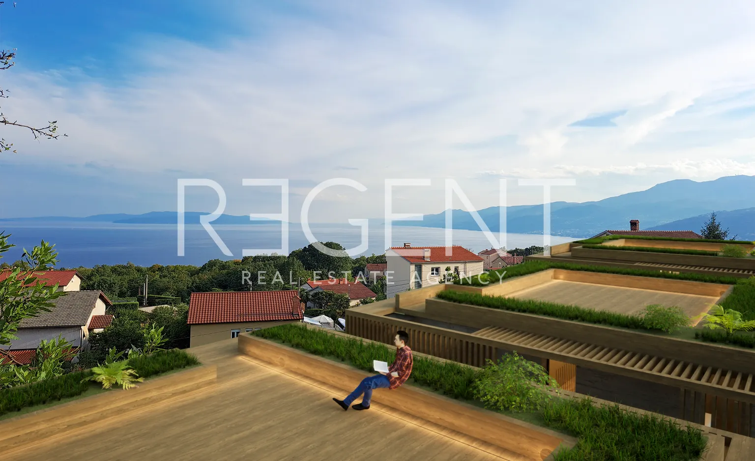Opatija, Kastav – Dvoupodlažní penthouse v luxusním komplexu 227 m2
