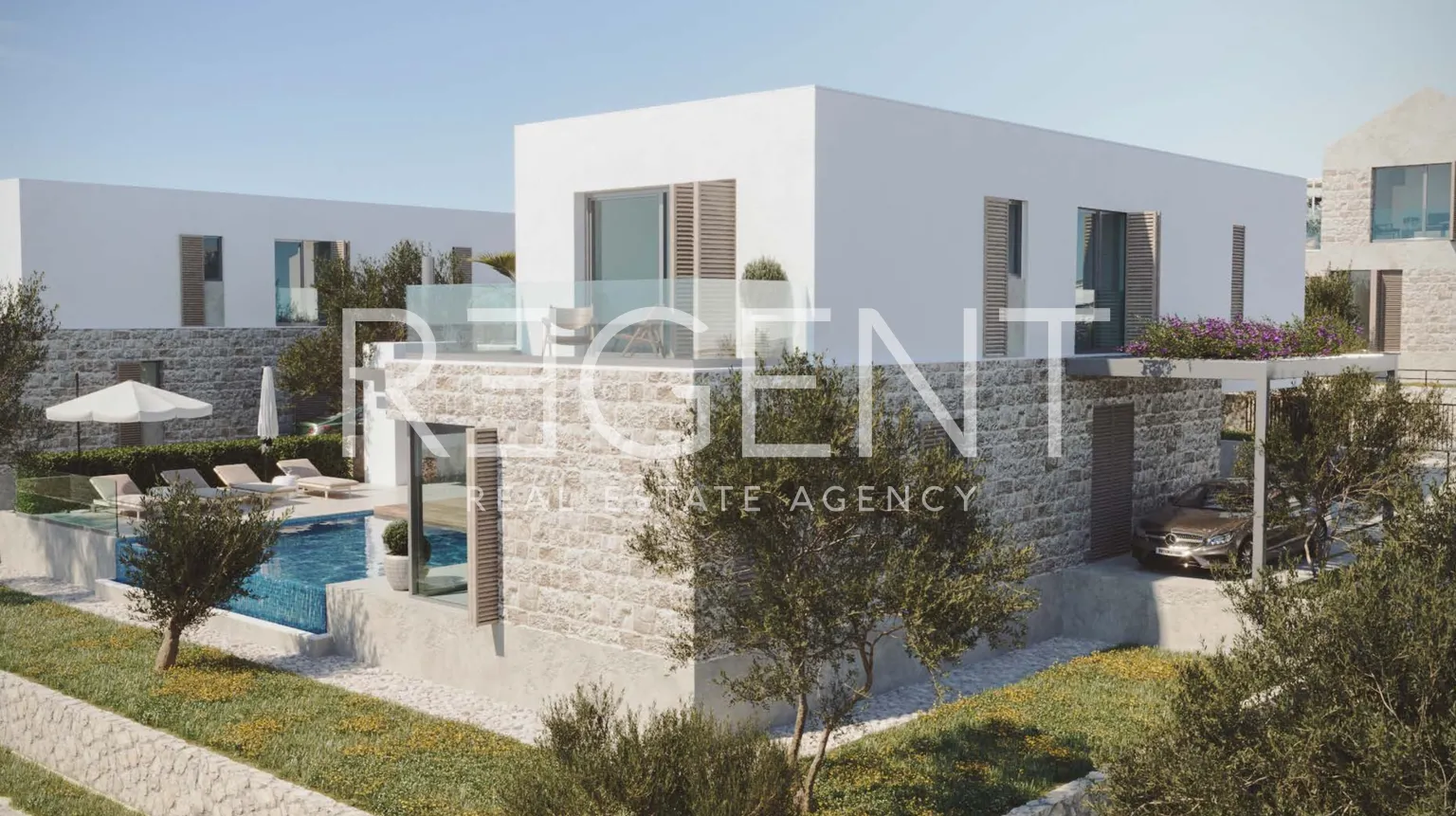 Brač, Supetar - Vila s bazenom u luksuznom kompleksu 296 m2