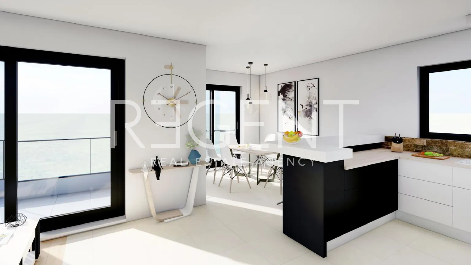 Kaštela, Kaštel Lukšić - Jednosoban stan 60 m2 s lođom novogradnja KREDIT