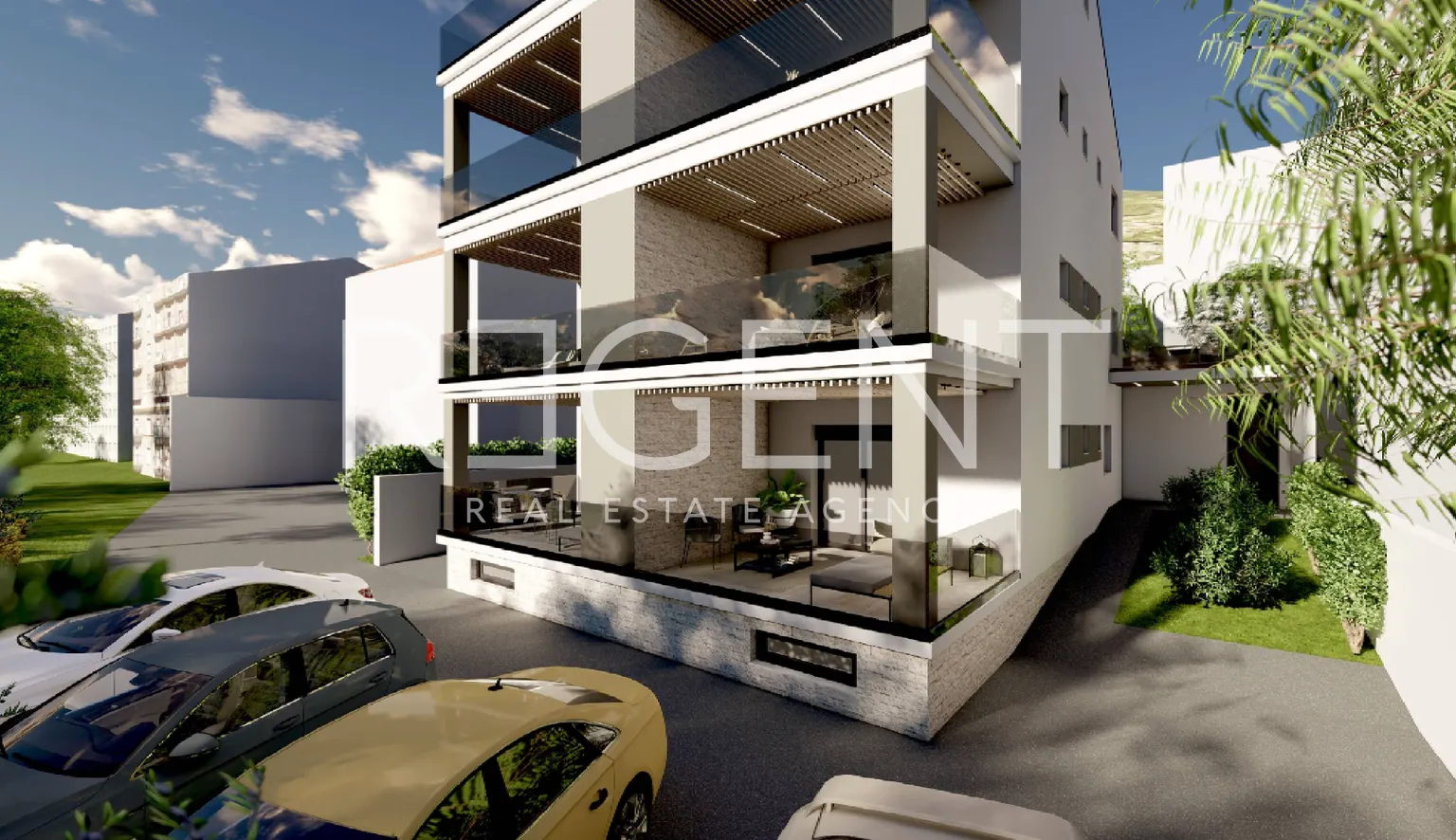 Trogir, Seget Donji – Trzypokojowe mieszkanie z widokiem na morze 92 m2