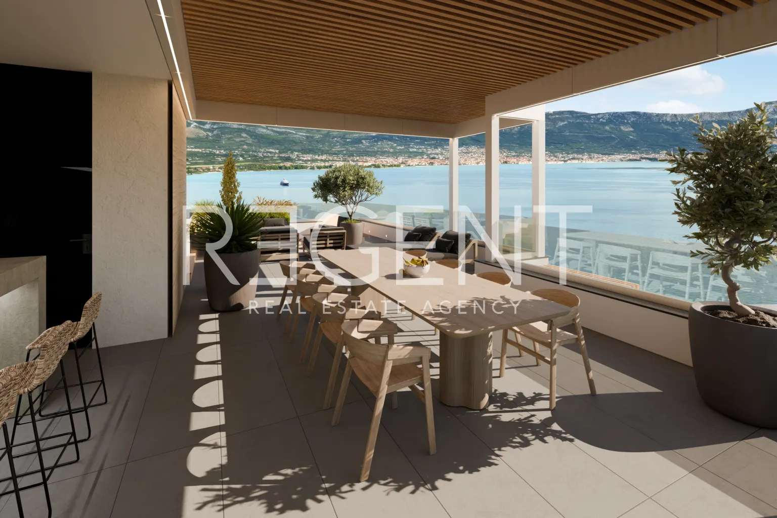 Trogir, Čiovo - Luxusní apartmánový komplex s výhledem na moře
