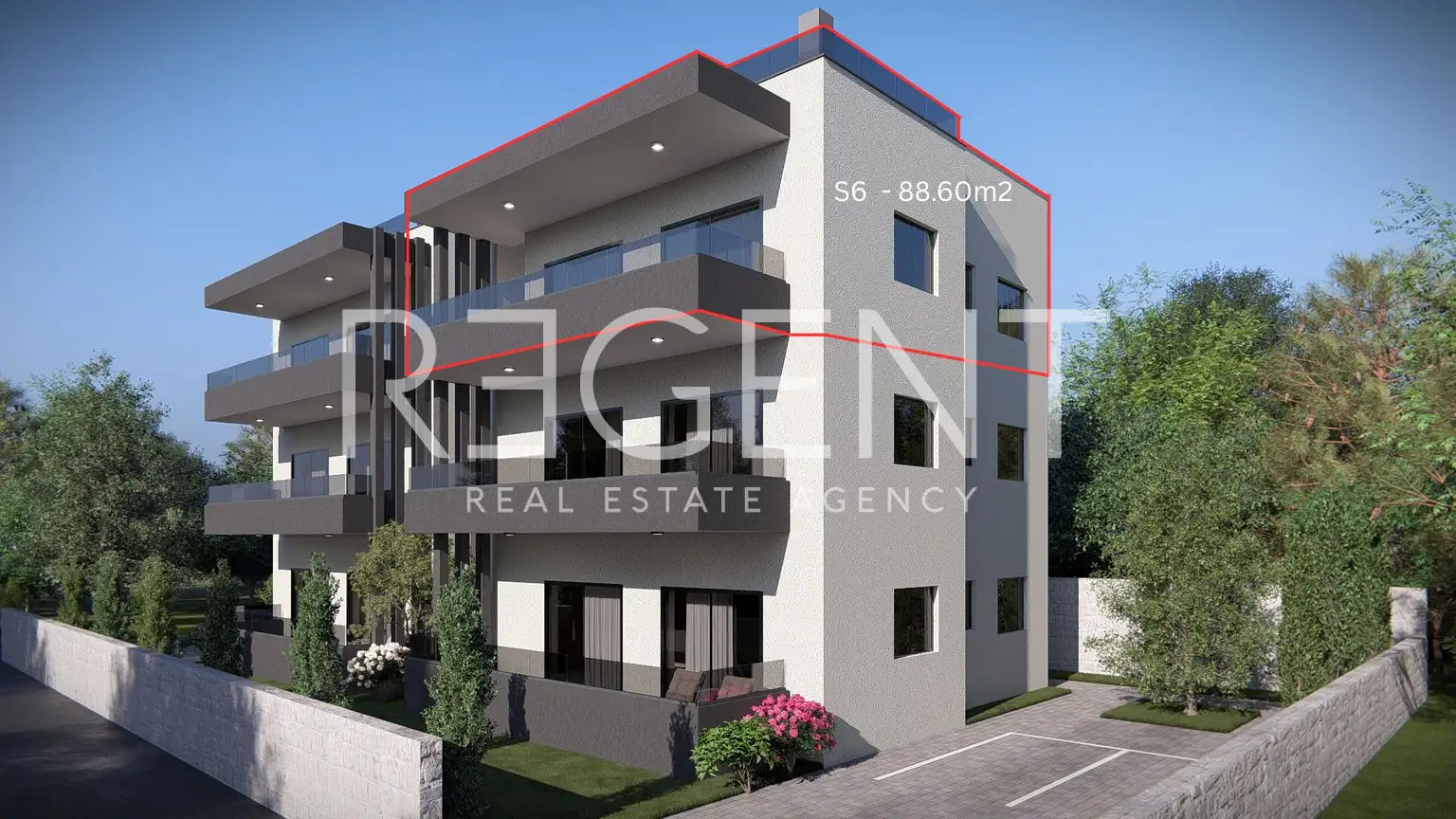Zadar, Sukošan – třípokojový byt blízko moře 88,60 m², novostavba