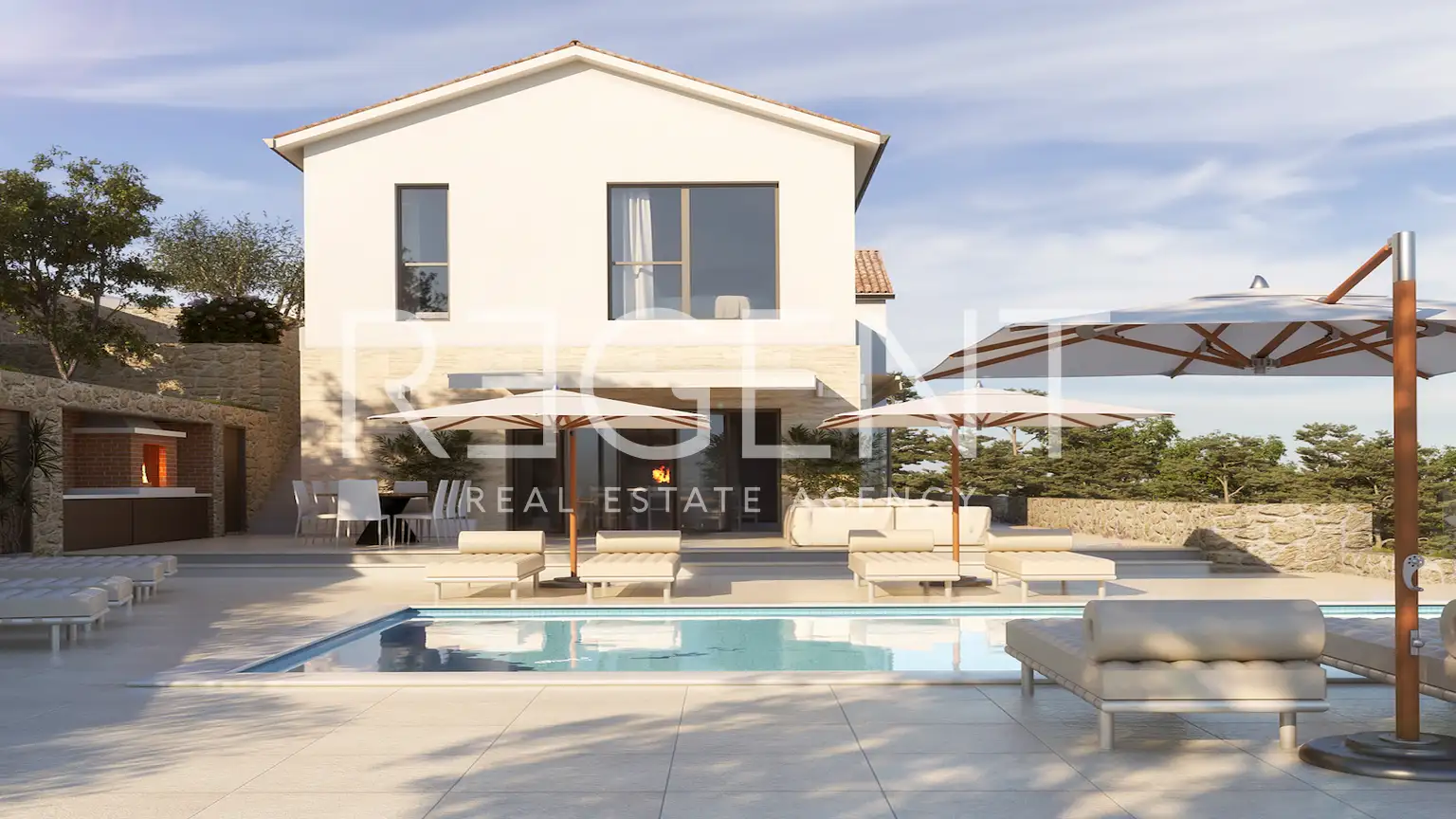 Vila 380 m², bazen, pogled na more – Podstrana, Gornja Podstrana