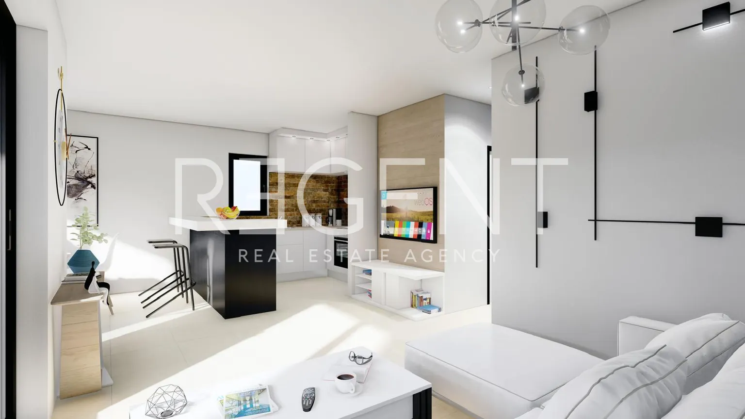 Kaštela, Kaštel Lukšić - Jednosoban stan 60 m2 s lođom novogradnja KREDIT