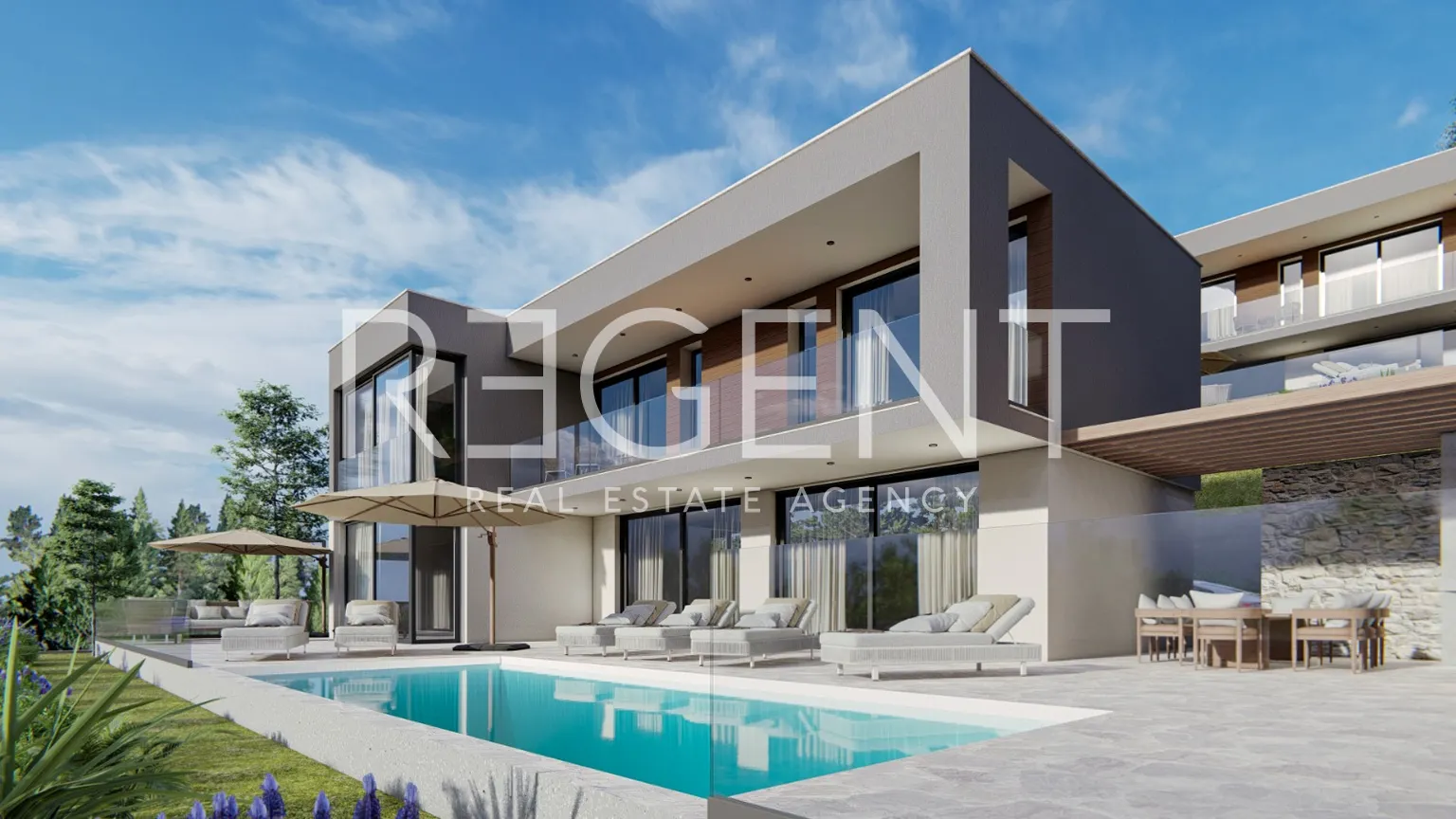 Trogir, Vinišće – Moderná novo postavená vila s bazénom 200m2