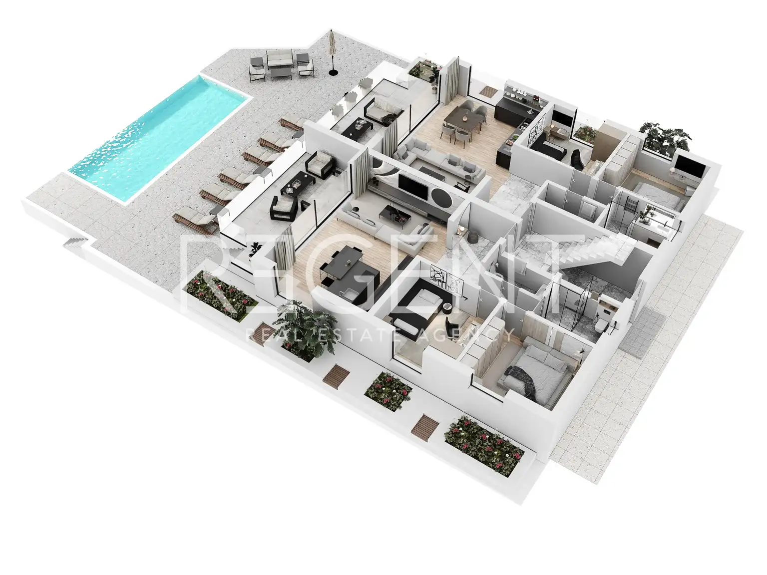 Pag - Sodobno trisobno stanovanje 94 m2, novogradnja