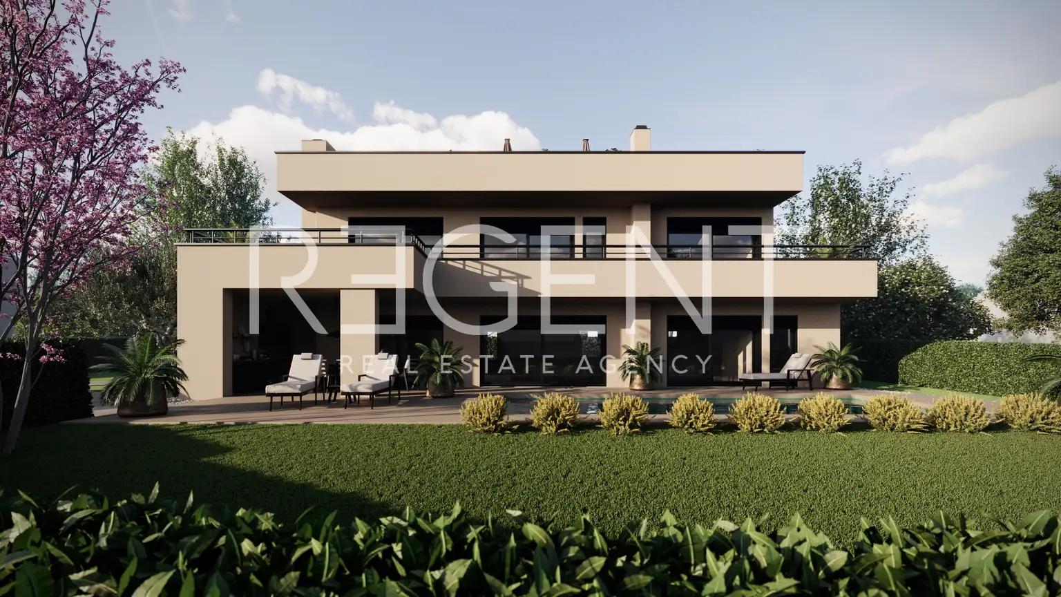 Poreč, environs – Villa moderne avec terrasse sur le toit