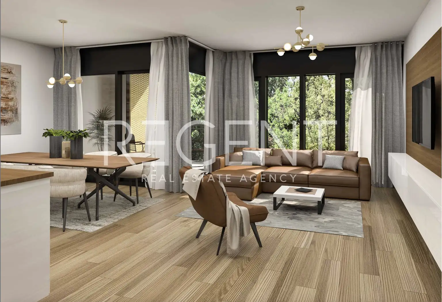 Záhřeb, Ribnjak, Gold Residence - Čtyřpokojový byt v centru města 105 m2