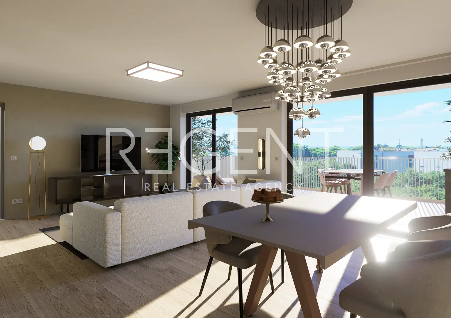 Umag – modern two-bedroom apartment with a large loggia and balcony