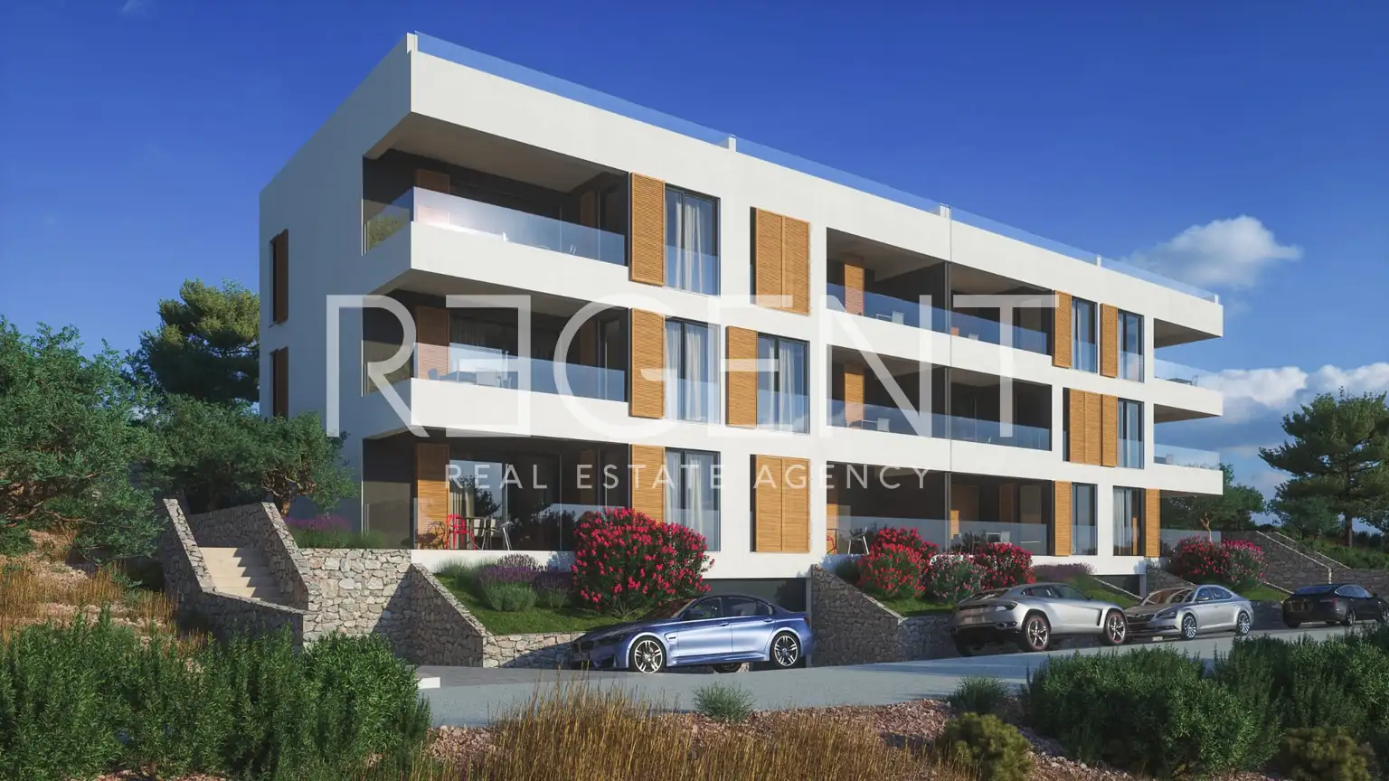 Trogir, Čiovo - Penthouse mit Dachterrasse und Meerblick