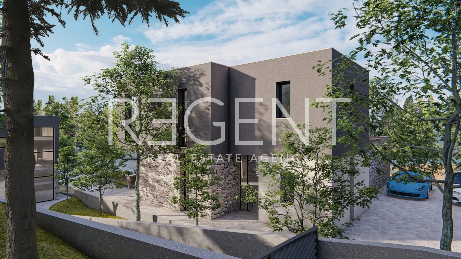 Trogir, Vinišće – Moderná novo postavená vila s bazénom 200m2