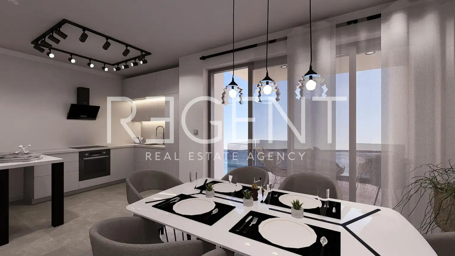 Stan 85,39 m², tri spavaće sobe, vrt, prvi red do mora – Mandre, Pag
