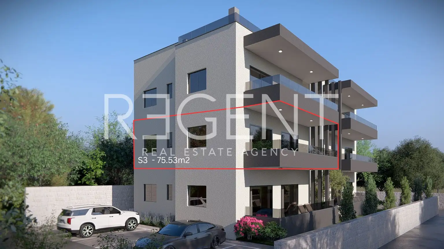 Zadar, Sukošan – třípokojový byt v blízkosti moře 75,53 m², novostavba
