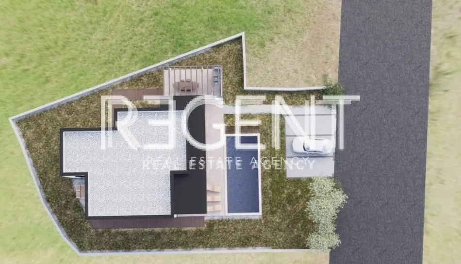 Šolta, Maslinica - Terreno con progetto e permesso di costruire una villa di lusso di 650 m2