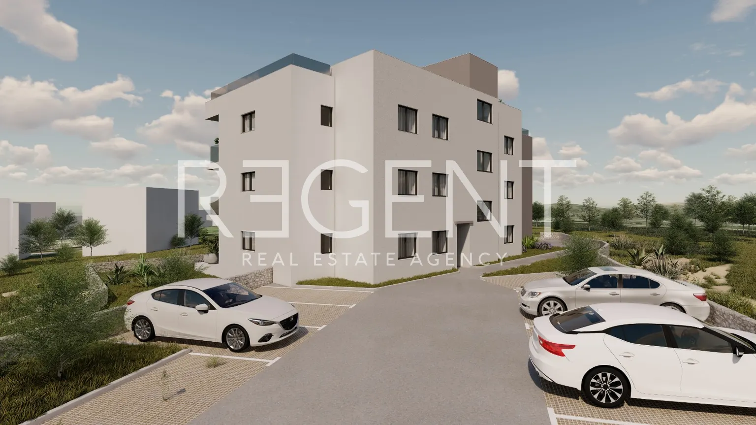 Trogir, Okrug Gornji - Dvosoban stan s loggiom 80 m2 novogradnja