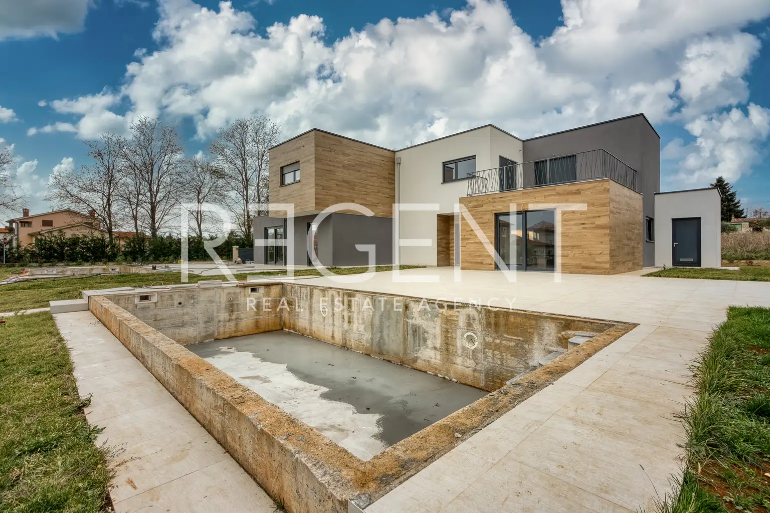 Kaštelir-Labinci - Dvojna kuća s bazenom i pogledom na more