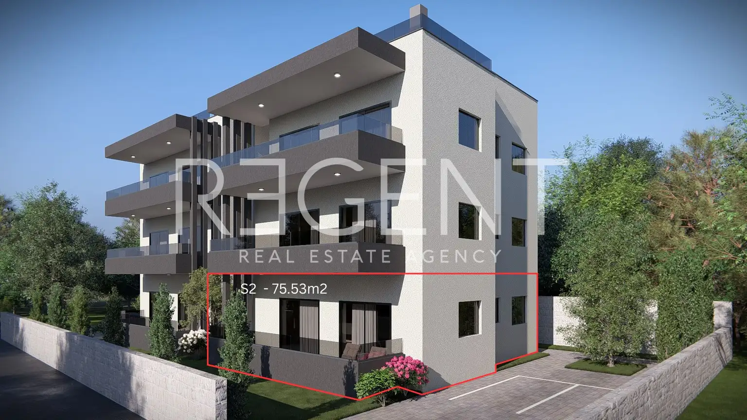 Zadar, Sukošan – třípokojový byt v blízkosti moře 75,53 m², novostavba