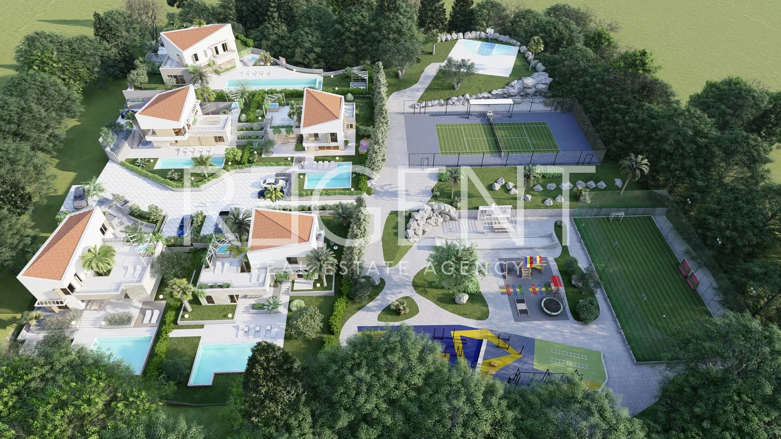 Krk, Malinska - Ville di lusso in fila