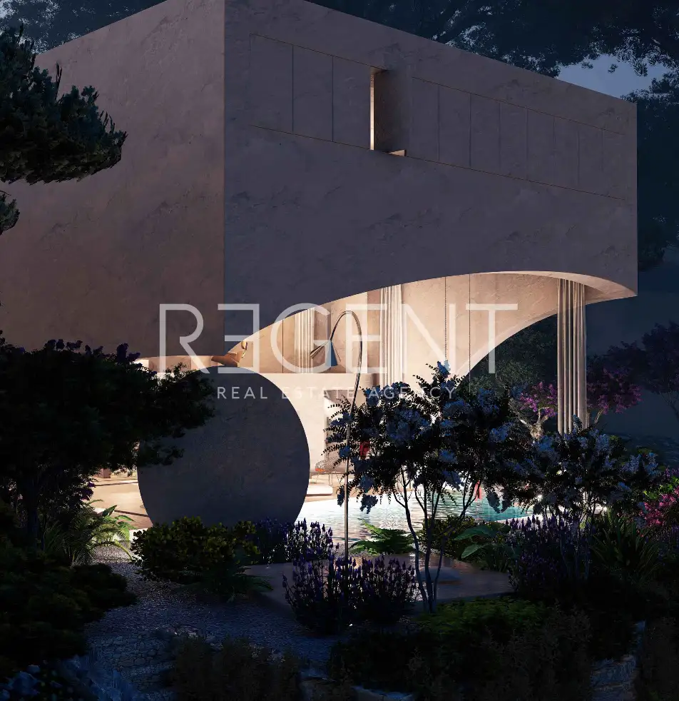 Brač, Postira - Građevinsko zemljište sa projektom vile