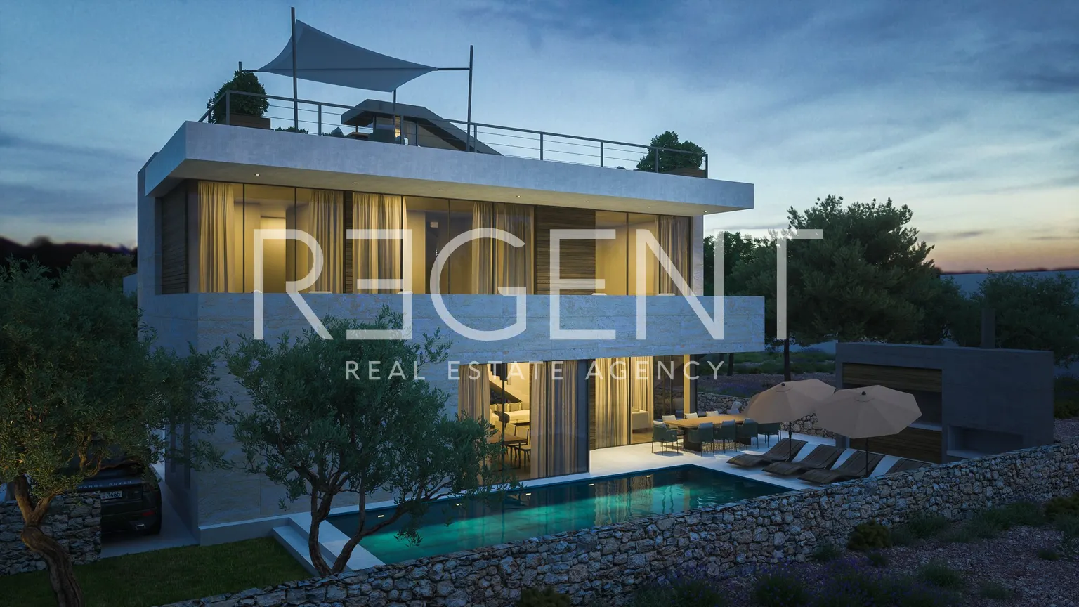 Sukošan – Luxueuse villa moderne avec piscine 411 m2