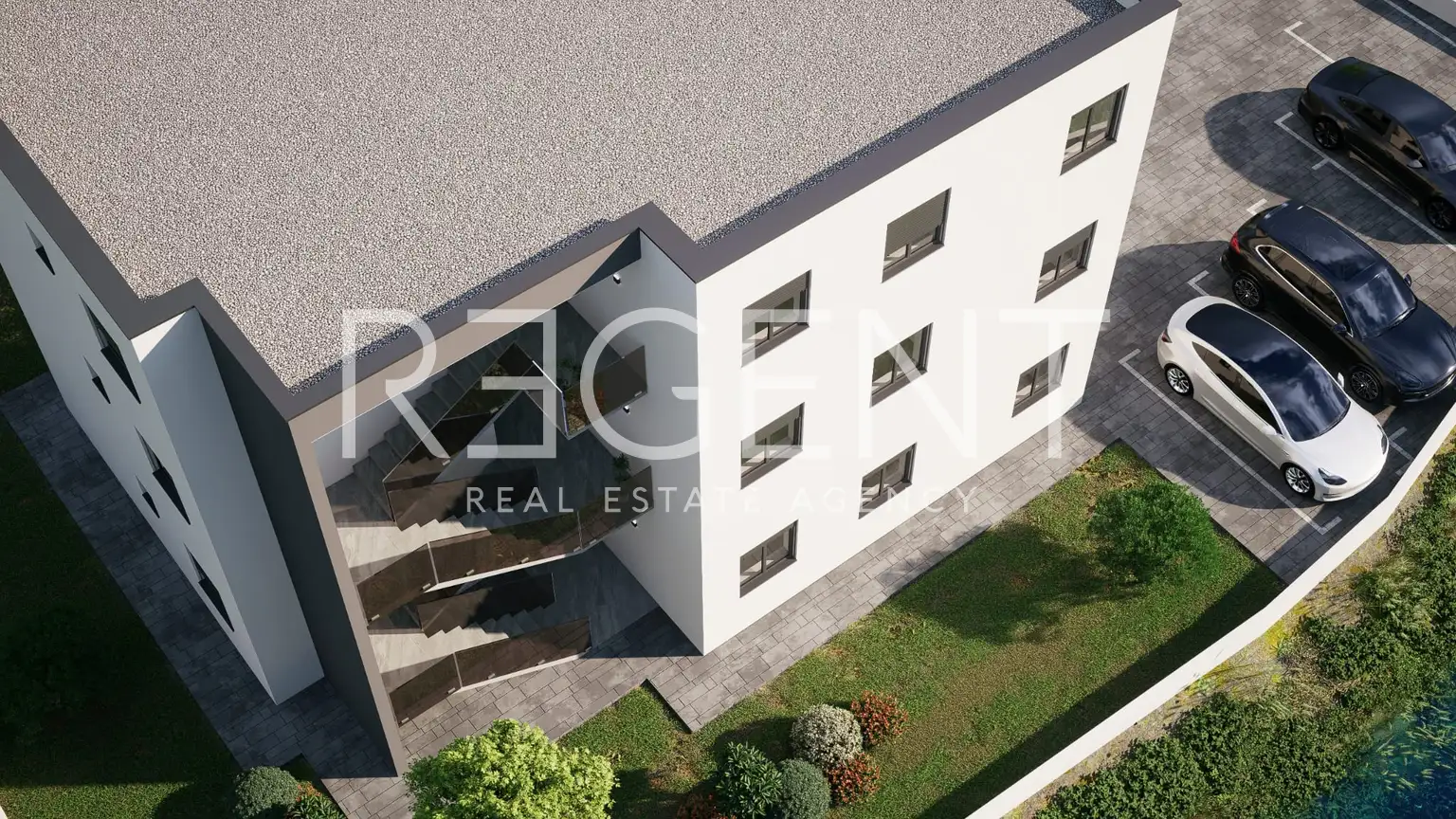 Kaštela, Kaštel Stari - Mieszkanie dwupokojowe z tarasem w nowoczesnym nowym budynku