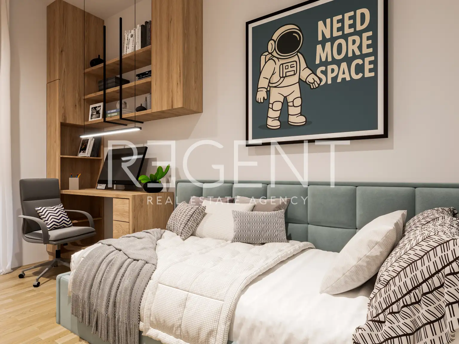 Split, Duilovo - Appartement de deux pièces avec balcon et vue sur la mer.