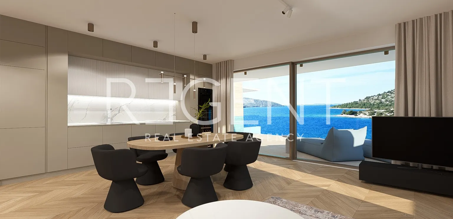 Šibenik, Grebaštica - Třípokojový byt s bazénem 109 m2 NOVÚ STAVBA
