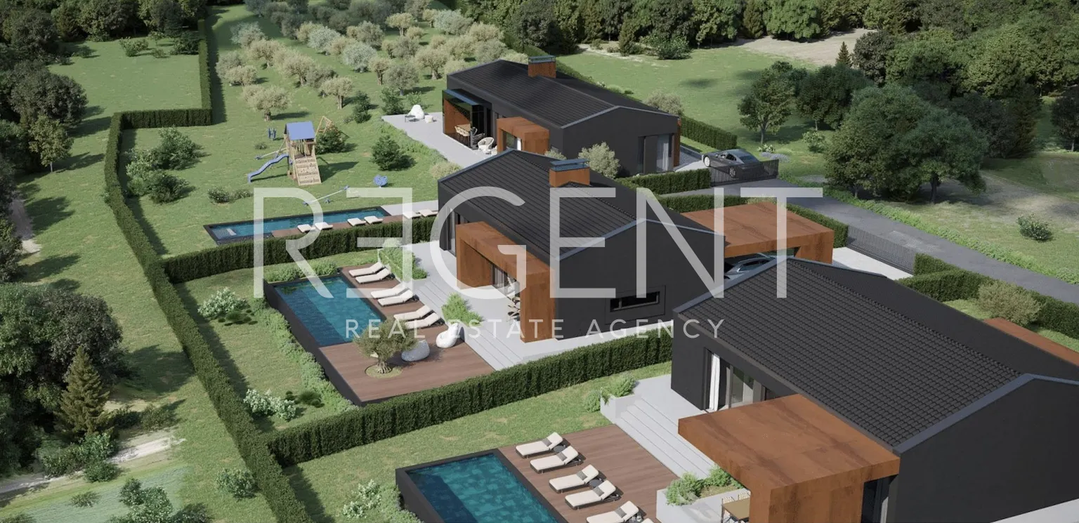 Istrie, Vižinada - Projekt luxusních vil v řadě s bazény