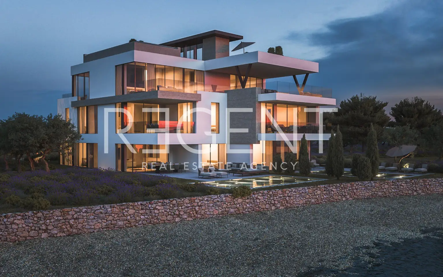 Sukošan – Luxusní moderní penthouse se střešní terasou a bazénem 193 m2