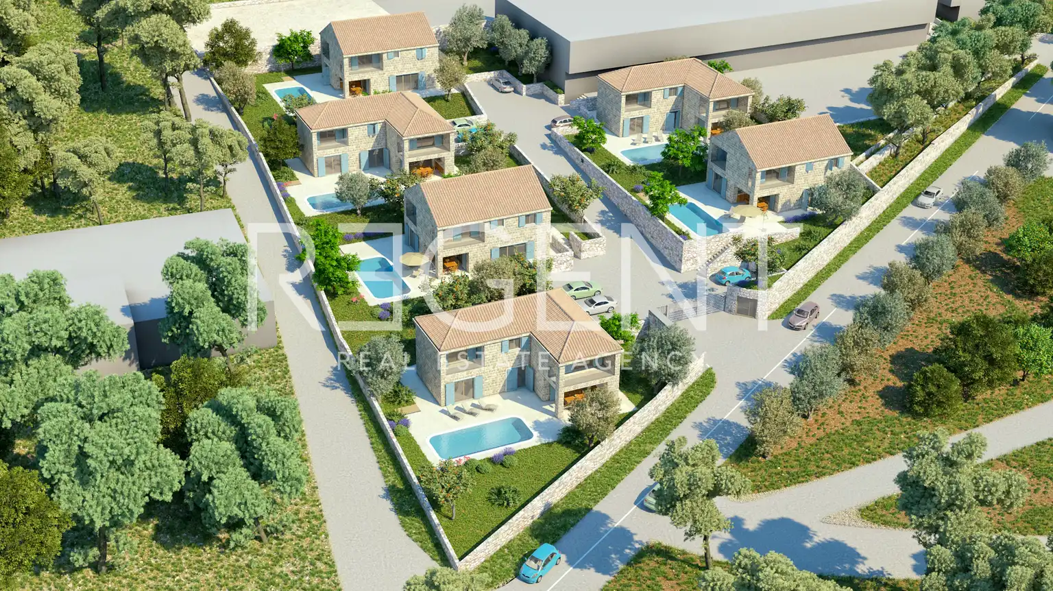 Brač, Bol - Građevisnko zemljište s projektom za izgradnju vila