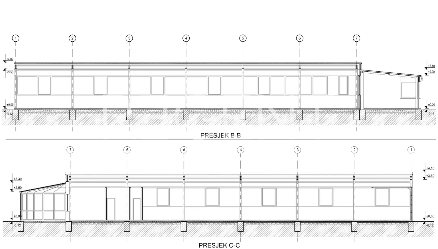 Facility 1,100 m² for rent, Buzin — office spaces, parking