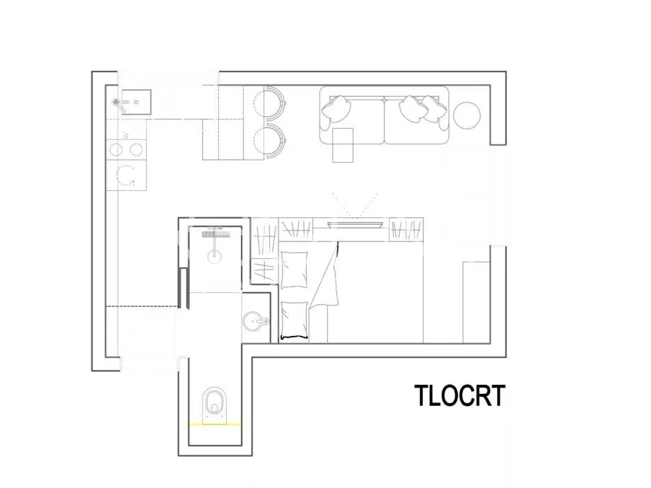 Záhřeb, Dolní město - Moderní garsonka v centru města 23 m2