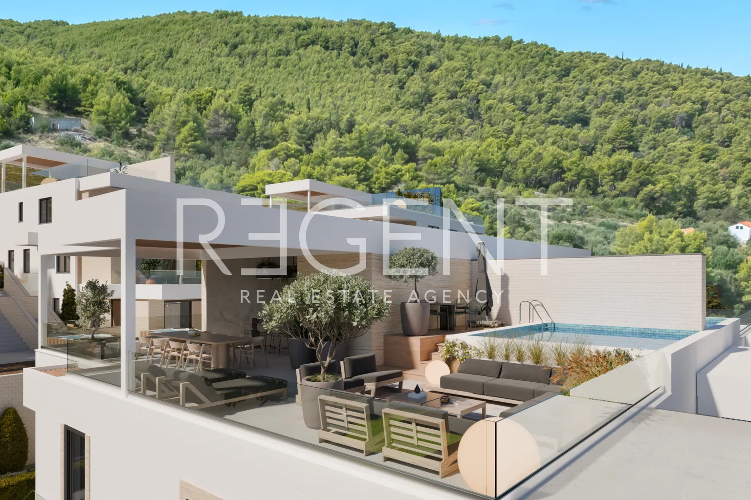 Trogir, Čiovo - Luxusní apartmánový komplex s výhledem na moře