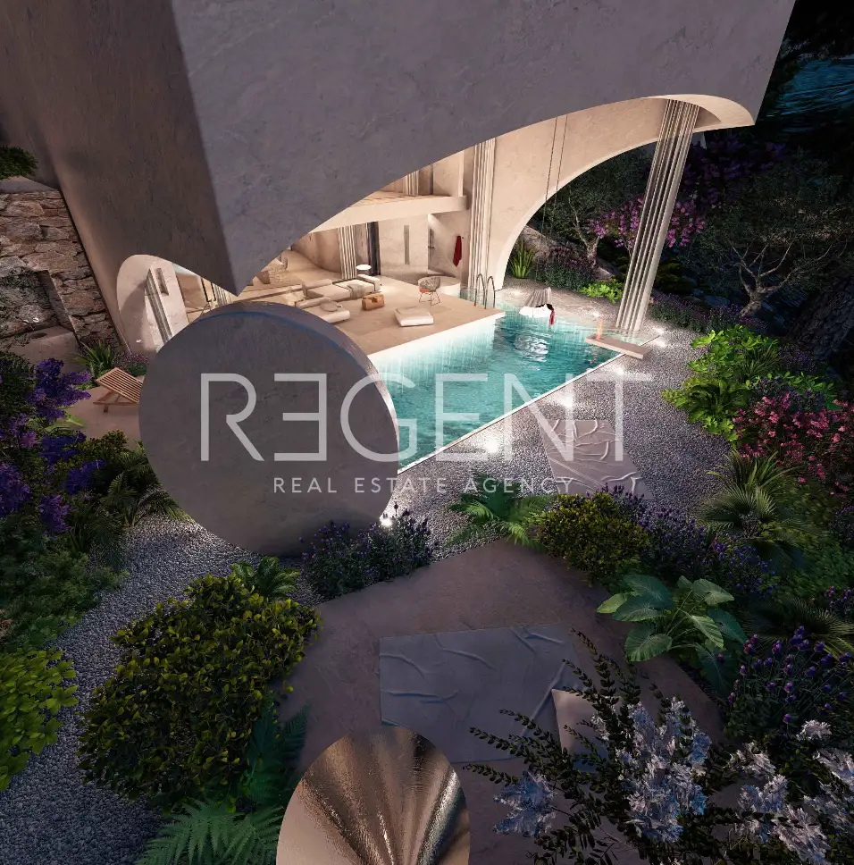 Brač, Postira - Građevinsko zemljište sa projektom vile