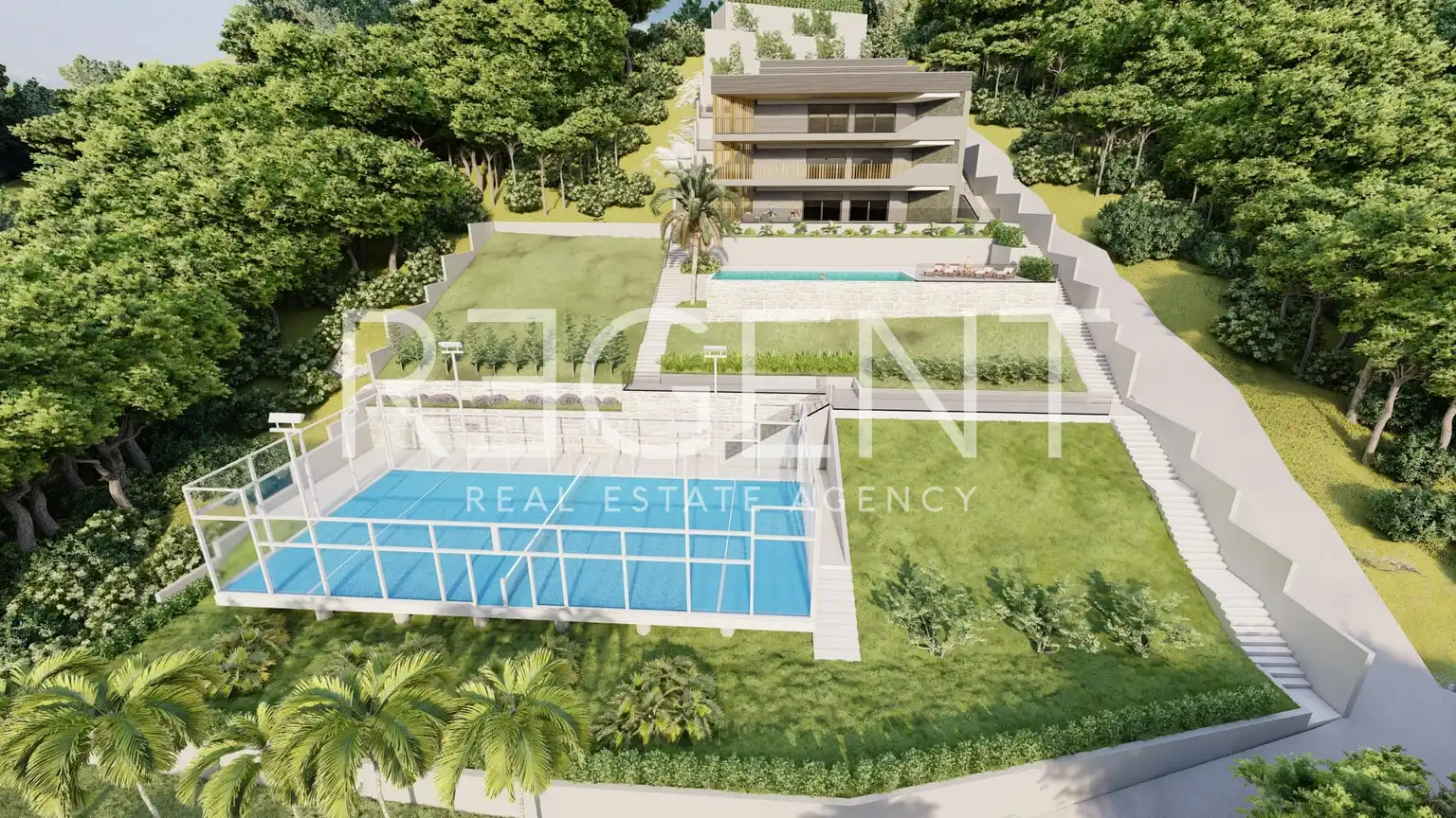 Omiš, Borak – Pozemok s projektom na výstavbu troch luxusných víl 2460m2