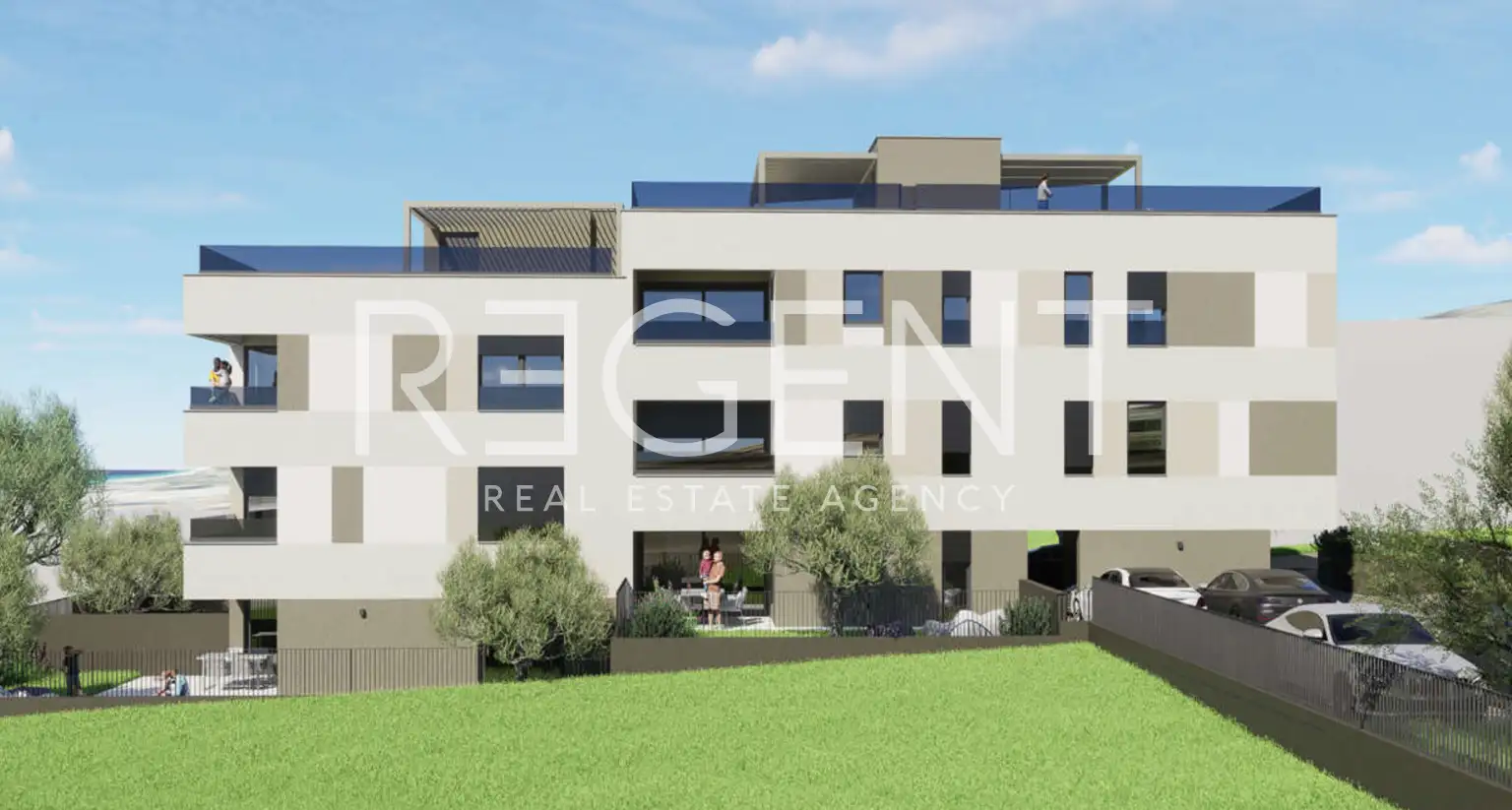 Podstrana, trilocale di 69,21 m² con giardino, terrazza e posto auto